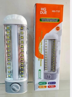 چراغ اضطراری شارژی هوشمند اچ جی اصل HG DUE HG - 7737 دیمر دار 42 smd